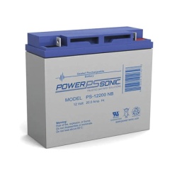 POWER SONIC PS-12200-NB2 Bateria 12V 20AH Para Respaldo Tecnologias AGM/VRLA 5 Anos Vida Util Terminales NB2 Reconocida UL