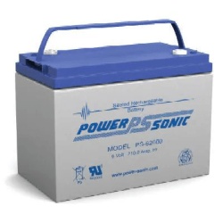 POWER SONIC PS-62000-B Bateria 6V 210AH Para Respaldo Tecnologias AGM/VRLA 5 Anos Vida Util Terminales tipo B Reconocida UL