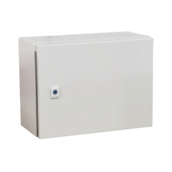 PRECISION PST-5030-30A Gabinete de Acero IP66 Uso en Intemperie (500 x 300 x 300 mm) con Placa Trasera Interior Metalica y Compuerta Inferior Atornillable (Incluye Chapa y Llave T). Ideal para Centros