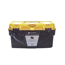PRECISION PST-H070-01 Caja Porta Herramientas 17" 44x26x23 cm Bicolor con Compartimientos para Tornillos.