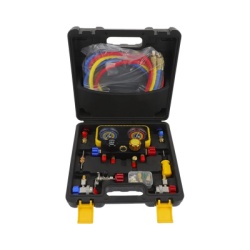 PRECISION PSTH08002 Manometro de 4 vias con Accesorios para Gas refrigerante R410A/ R32/ R134A/R22