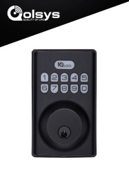QOLSYS QLS2450003 QOLSYS IQDLK-PGK-ORB Cerradura con boton pulsador - Cerradura Inteligente PowerG color Bronce Antiguo (OIL-RUBBED BRONZE)