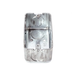 RACO HUB-663 Caja Utilitaria Galvanizada / 4x2 in / 7 Entradas 3/4 in / Profundidad 1.875 in / Resistencia al Fuego 2 h