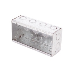 RACO HUB-693 Caja Multigang de 4 Gangs / Profundidad de 2-1/2"/ 20 TKO (1/2"- 3/4").