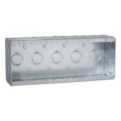 RACO HUB-694 Caja Multigang de 5 Gang / Profundidad 2 1/2" / 19 Entradas 1/2"-3/4".