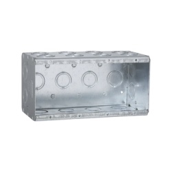 RACO HUB-698 Caja Multigang de 4 Gangs/ Profundidad de 3-1/2 Pulgadas (8.89 cm)/ 24 Entradas de 1/2 - 3/4 Pulgadas (1.27 - 1.91 cm)