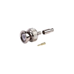 RF INDUSTRIES LTD RFB-1106-5 Conector BNC Macho de Anillo Plegable para Cables RG-174/U 8216 Niquel/ Oro/ Teflon.