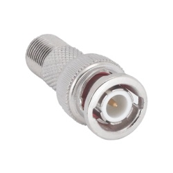 RF INDUSTRIES LTD RFB-1155 Adaptador en Linea para Video de Conector BNC Macho a F Hembra 50 Ohm Niquel/Oro/Teflon.