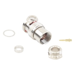RF INDUSTRIES LTD RFB-1701-D Conector BNC Macho de Rosca para Ensamblar en Cable RG-59/U Niquel/ Oro/ Teflon.