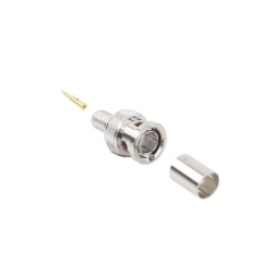 RF INDUSTRIES LTD RFB-1708 Conector BNC Macho de Anillo Plegable para Cable Belden 8281 tipo RG-59/U Niquel/ Oro/ Delrin.