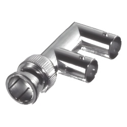 RF INDUSTRIES LTD RFB-1730-3 Adaptador Triple en F para 75 Ohm de Conector BNC Macho a Doble BNC Hembra Niquel/ Oro/ Delrin.