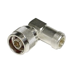 RF INDUSTRIES LTD RFN-1012-1 Adaptador en Angulo Recto de Conector N Macho a N Hembra Plata/ Oro/ Teflon.