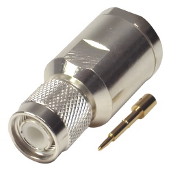 RF INDUSTRIES LTD RFT-1201-SI Conector TNC Macho de Rosca en 50 Ohm para cable LMR-400 9913 8214 CNT-400 RG8/U-SYS RFLASH-1113 Plata/ Oro/ Teflon.