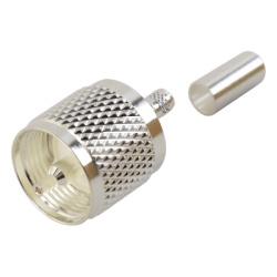 RF INDUSTRIES LTD RFU-505-ST Conector UHF Macho (PL-259) de anillo plegable para cables RG-58/U RG-142/U.