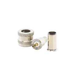 RF INDUSTRIES LTD RFU-600-1 Conector Mini UHF Macho 50 Ohm de Anillo Plegable para Cables RG-58/U RG-142/U Niquel/Oro/Delrin.