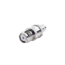 RF INDUSTRIES LTD RFU-601-1X Conector Mini-UHF Hembra en Linea de Anillo Plegable para Cable Coaxial RG-8/X 9258 LMR-240 Niquel/ Plata/ Teflon.