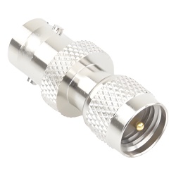 RF INDUSTRIES LTD RFU-622 Adaptador en Linea de Conector Mini UHF Macho a BNC Hembra Niquel/ Oro/ Teflon.
