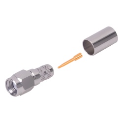 RF INDUSTRIES LTD RSA-3000-X Conector SMA Macho de Anillo Plegable para Cables LMR-240 RG-8/X 9258 Niquel/Oro/Teflon.