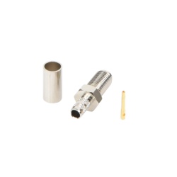 RF INDUSTRIES LTD RSA-3050-C Conector SMA Hembra de Anillo Plegable para Cable RG-58/U Niquel/ Oro / Teflon.