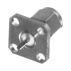 RF INDUSTRIES LTD RSA-3231 Conector SMA Macho de Montaje en Panel de 4 Perforaciones y Terminal Soldable Niquel/ Oro/ Teflon.a??