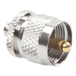 RF INDUSTRIES LTD RSA-3474 Adaptador en Linea de Conector SMA Hembra a UHF Macho (PL-259) Niquel/ Oro/ Teflon.