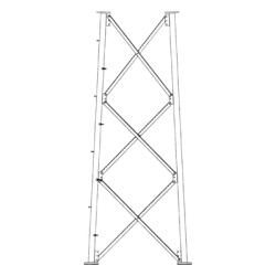 ROHN SSV9NH Seccion 9 Intermedia para Torre Autosoportada linea SSV (Codigo de Fabrica: 9NH)