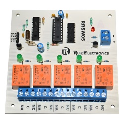 Ruiz Electronics RRSW05 Tarjeta decodificadora para radio switch 5 zonas con DTMF.