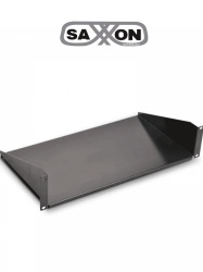 SAXXON TCE440041 SAXXON BR10 - Charola de Miscelaneos de 25.4 cm x 19" 2UR capacidad 22 Kg para racks y gabinetes.