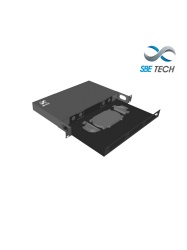SBE TECH SBT1940012 SBE TECH SBE-DFO18D - Distribuidor de fibra optica con charola deslizable / acepta 3 placas de 6 acopladores / 1 UR