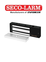 SECO-LARM SEC0850004 E941SB1K2PQ - Cerradura Electromagnetica De 1200 Lb / Sensor De Adherencia / Voltaje Dual 12/24 VDC / Homologada UL