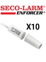 SECO LARM SEC1180012 Seco-Larm 10PKW -Paquete de 10 Contacto magneticos BLANCO Gap 3/4 de EMBUTIDO Tipo Taquete Compatible paneles DSC / RISCO / BOSCH