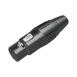 SEETRONIC SCSF3-B XLR conector de cable hembra carcasa enchapada en negro contactos enchapados en plata