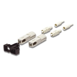 SIEMON FC2-SC-MM-B80 Conector de Fibra Optica SC Duplex Epoxico Fibra Recubierta Multimodo Botas Color Negro y Beige (No pre-pulido)
