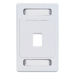 SIEMON KFP-S-01-02S Placa de Pared Keystone de 1 Salida Color Blanco para Jacks Keystone Z-MAX y MAX