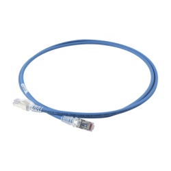 SIEMON SP6A-S05-06 Patch Cord Skinny Cat6A Blindado S/FTP 1.52 Metros (5 Pies) Diametro Reducido 28 AWG Color Azul
