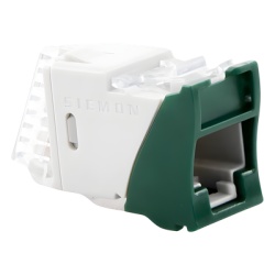 SIEMON U6A-H07NS Jack Ultramax Cat6A UTP Montaje Hibrido en Placa de Pared (Plano y Angulado) Color Verde Punch Down - Img 2