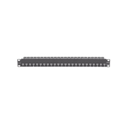 SIEMON Z6AS-PNL-24K Patch Panel Z-Max de 24 Puertos Blindado Precargado con Jacks Categoria 6A Plano 1UR