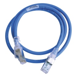 SIEMON ZM6A-S03-06B Patch Cord Z-MAX Cat6A S/FTP CM/LS0H 0.91 Metros (3 Pies) Color Azul Version Bulk (Sin Empaque Individual)