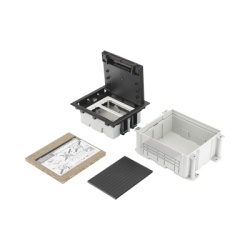 SIMON SM-CPAV-2 Caja de Suelo Simon Serie S / Para Voz Datos o Contactos Electricos / Capacidad para 2 Modulos / Con Registro Integrado para Fijacion en Concreto / Profundidad Ajustable de 70 a 100 mm