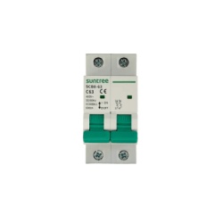 SUNTREE SCB8-63C40/2P Proteccion Termica/ Interruptor 2P 40 A Corriente Alterna 400Vca para Aplicacion Fotovoltaica Montaje Riel DIN