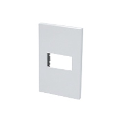 SURTEK SYS-P600B Placa de policarbonato con base de acero para 1 modulo 1/3 color blanco.
