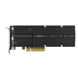 SYNOLOGY M2D20 Adaptador SSD M.2 | PCIe 3.0 x8 | NVMe | Compatible con M.2 22110 y 2280 | 2 Ranuras M-Key | Perfil Bajo y Altura Completa | Garantia de 5 Anos.
