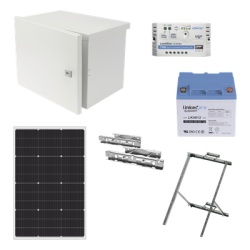 Syscom KITPVCCTVSE Kit de Alimentacion PV para CCTV 12 Vcc Hasta Maximo 14 Watts para Camara y Enlace