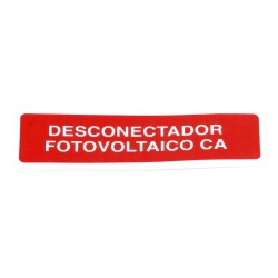Syscom PVLDISCONNECTOR/20 Etiqueta de Desconectador Fotovoltaico en Vinil Adhesivo Mate / Paquete con 20