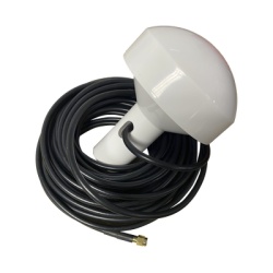 Syscom SD-GPS-005 Antena marina de GPS con conector SMA- Macho en frecuencia 1575.42 MHz de 28 dBi. Incluye soporte rotativo