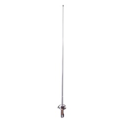 Syscom SYS-2650 Antena Base para Banda Civil (CB) Ganacia de 3 dBi Frecuencia 26.960 - 27.400 MHz Ajuste manual de altura Conector UHF-Hembra.