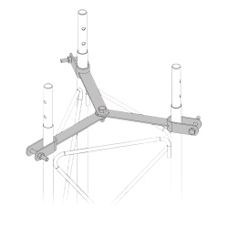 SYSCOM TOWERS SJB-90G Brida para sujecion de retenida compatible con tramos STZ90G Galvanizado por Inmersion en Caliente.