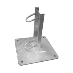 SYSCOM TOWERS SLM-BA-4G Base Recta Reforzada Galvanizada para Mastil de 1" a 2" de Diametro.