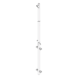 SYSCOM TOWERS SPLUMAP Pluma de Aluminio de 4 metros CED.40 para Instalacion de Tramos STZ (Con Polea).
