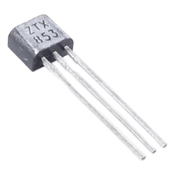 Syscom ZTX853-ND Transistor Planar de Silicio NPN 100 Vce Alta Corriente a 4 Amp 130 MHz Potencia Media de 1.2 Watt TO-92.